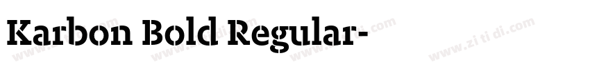 Karbon Bold Regular字体转换